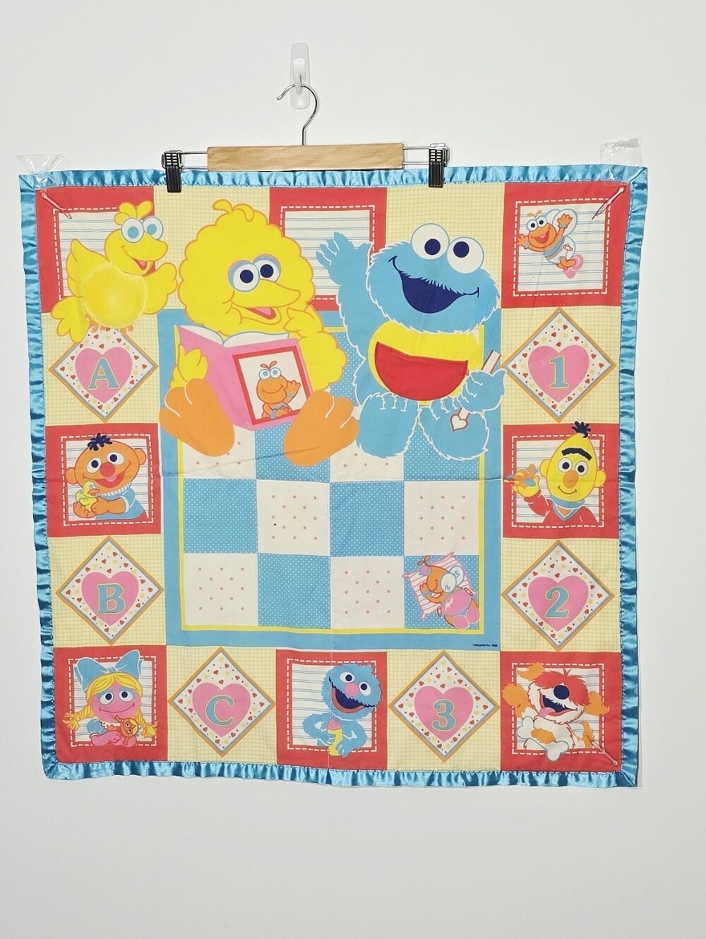 Sesame Street Gang Vintage Big Bird Cookie Monster Patchwork Baby Activity Mat